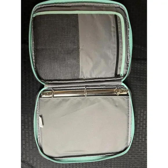 NWOT Five Star Stylish Gray Binder with Mint Accents Perfect for School - Picture 5 of 6